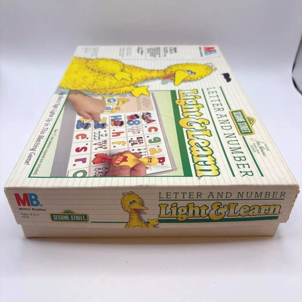 Vtg‎ 1986 Milton Bradley Sesame Street Light & Learn Big Bird Game 4734 Tested